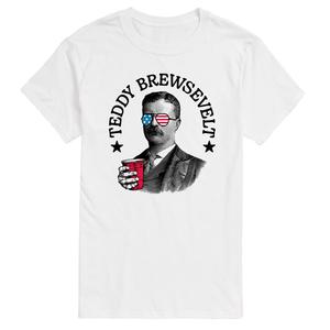 Футболка с рисунком Big & Tall Teddy Brewsevelt License, белый