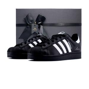 Adidas Originals SUPERSTAR Нескользящие износостойкие низкие кроссовки для скейтбординга унисекс черно-белые