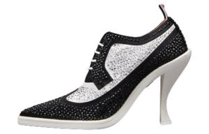 Туфли дерби 105 мм, украшенные кристаллами THOM BROWNE, Black