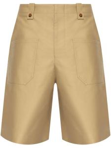 Хлопковые шорты-бермуды Alexander McQueen, нейтральный