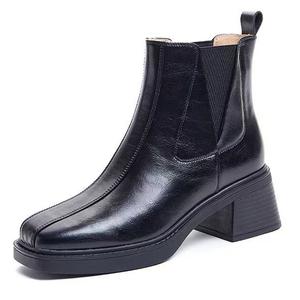 Devanro Женские короткие челси 5 см тёмно-коричневые, цвет Dark Brown