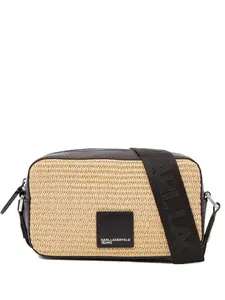 Сумка через плечо с нашивкой-логотипом Karl Lagerfeld Jeans, бежевый