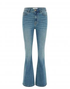 WE Fashion Джинсы клеш в синем дениме