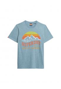 Рубашка Superdry, пятнистый синий
