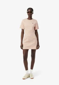 Трикотажное платье Lacoste, Rose Pale Orange Blanc-Aw