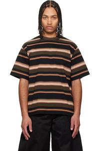 Sacai Футболка в разноцветную горизонтальную полоску