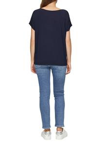 Базовая футболка ÜBERSCHNITTENEN SCHULTERN s.Oliver, черный