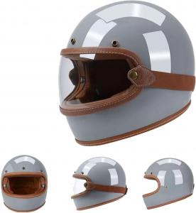 Винтажный полнолицевой шлем из стекловолокна, одобренный dot/ece, мотоциклетный шлем-«реактивный» с быстросъемной застежкой для круизеров, скутеров, туристических мотоциклов и квадроциклов, размер l = 59-60 см, стиль 1 TYWCJW, Style1