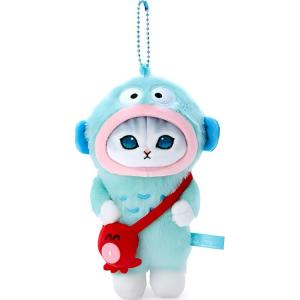 Плюшевый кулон Shark Cat Hangyodon высотой 15 см Sanrio, shark cat ugly fish plush toy