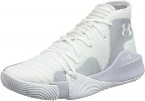 Under Armour мужские баскетбольные кроссовки Spawn Mid, White/Mod Gray