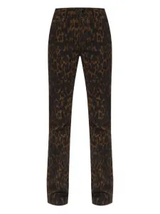 Джинсы с леопардовым принтом Allsaints, коричневый