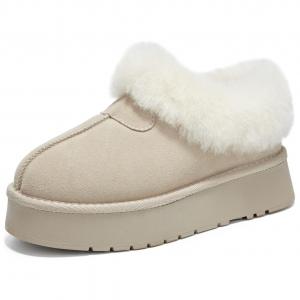 Утепленные короткие зимние ботинки для женщин ZGR, экрю