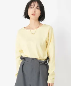 Топ с длинными рукавами и закругленным низом Studio Clip, цвет Cream Yellow 61