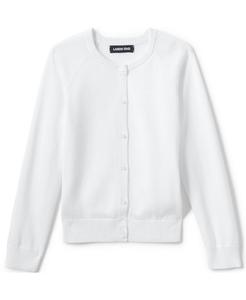 Детская школьная форма для девочек, хлопковый модальный кардиган, свитер Lands' End