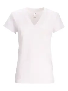 Футболка с V-образным вырезом Armani Exchange, белый