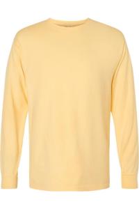 Футболка с длинным рукавом ComfortWash by Hanes Garment-Dyed, цвет summer squash yellow