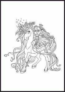 Раскраска в виде плаката для детей и других, с красивой графикой, принцесса, формат 50х70 см. Inna marka