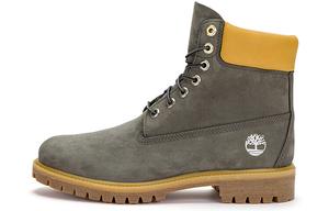 Мужские уличные ботинки Timberland на шнуровке, темно-серый/желтый