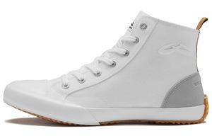 Холщовые кеды унисекс с высоким берцем белого цвета Urbanhood