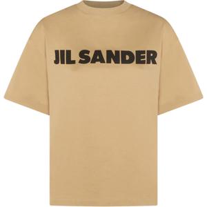 Футболка с логотипом JIL SANDER, бежевый