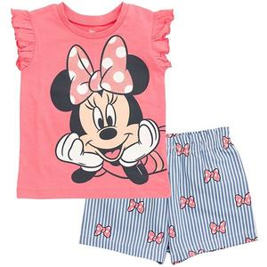 Футболка Disney Minnie Mouse и шорты из шамбре Imagikids, Pink Bows
