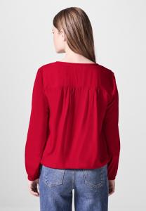 Блуза MIT SMOCK-DETAIL Street One Studio, красный