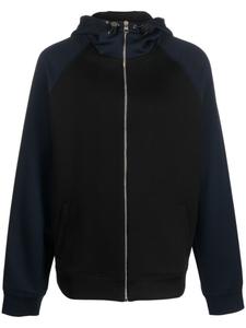 Alexander McQueen худи в стиле колор-блок на молнии, черный