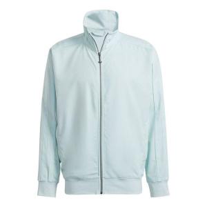 Куртка adidas Solid Color Stand Collar Long Sleeves Jacket Unisex Light Blue, синий