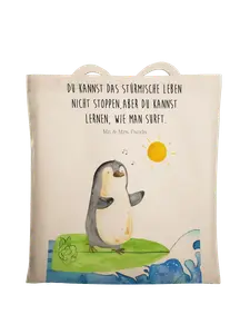 Сумка для переноски Mr & Mrs Panda Pinguin Surfer, кремовый