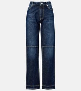 Высокие джинсы с вырезом и широкими штанинами Jean Paul Gaultier, Dark Vintage Blue