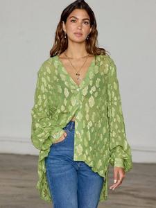 Жаккардовая рубашка майли Never Fully Dressed, зеленый