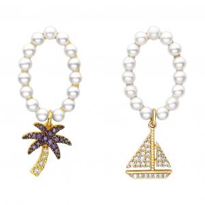 Apm Monaco Жемчужные, сплав Серьги Unisex Gold