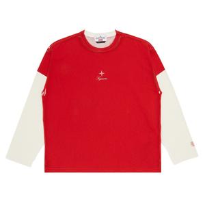 Топ с длинными рукавами Supreme x Stone Island, красный