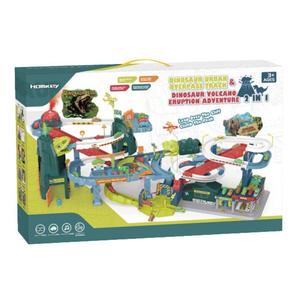 Большой Набор Гоночная Трасса Парковка Динозавры Мини-Автомобили Свет Звук Import ProNice