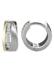 Adeliás Женские серьги - серьги-кольца на шарнирах из серебра 925 пробы с кубическим цирконием в серебре