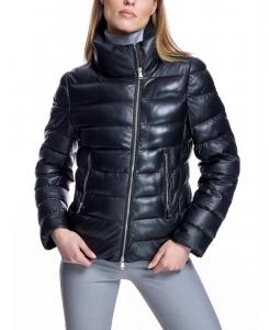 Женская кожаная куртка горизонтального кроя Julia & Stella By Maximilian, Black