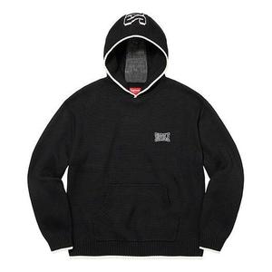 Толстовка 2-tone hooded sweater 'black white' Supreme, черный
