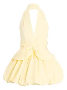 Платье мини с узлом PATOU, желтый