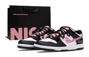 Nike Dunk Leopard Hug 2.0 Abrasion Resistant Low top детские скейтбординговые кроссовки Black для подростков