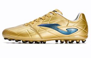 Футбольные бутсы мужские низкие красные золотые Joma