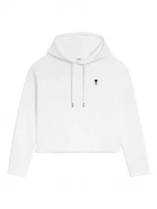 Худи с вышивкой Ami Paris, белый