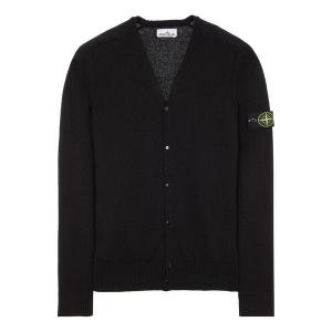 Свитер raw hand cotton knitted cardigan 'black' Stone Island, черный