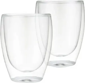 Набор из 2 стаканов Romano, боросиликатное стекло, 8x11,5 см, прозрачный Fissman