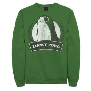 Мужской свитшот на День Святого Патрика Lucky Porg с изображением Звездных войн Star Wars
