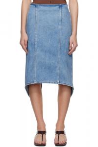 Синяя многослойная джинсовая юбка миди JW Anderson