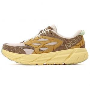 HOKA ONE ONE Кроссовки Clifton из замши коричневые с желтым, цвет Brown Yellow