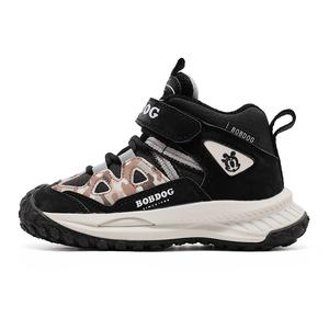 Устойчивые к скольжению, износостойкие, термостойкие детские высокие кроссовки Kids' Lifestyle BOBDOG, черный