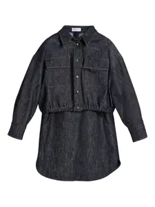 Джинсовое платье Brunello Cucinelli Kids, синий