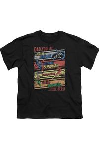 Футболка с коротким рукавом для детей "Лига справедливости Америки: Настоящий герой" Gildan, черный