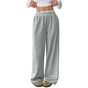 Женские спортивные брюки с кружевными вставками на поясе Clearflower